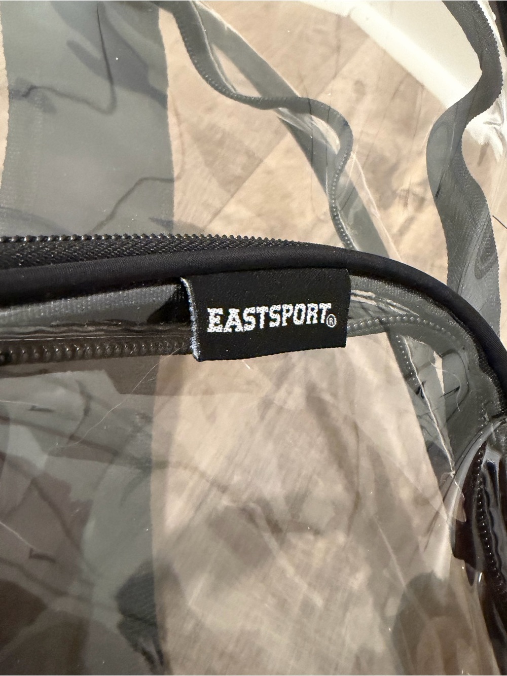Eastsport Clear Backpack with Black Trim - Transparent School & Event Pack - Picture 5 of 5